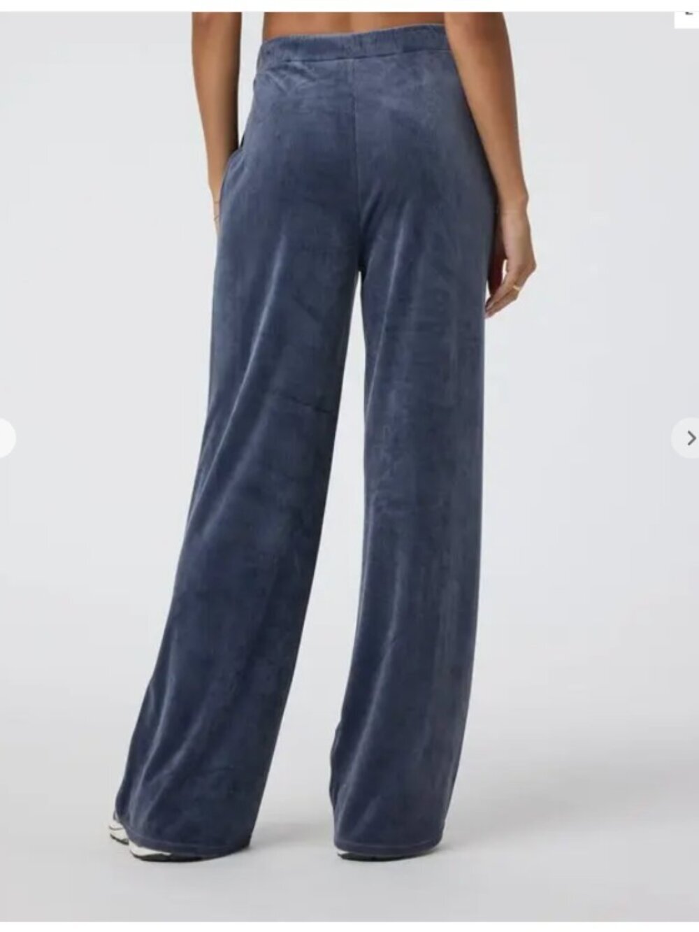 Vuori Haven Wide-Leg Lounge Pants Velour Rib Knit Azure Size M - Picture 2 of 10
